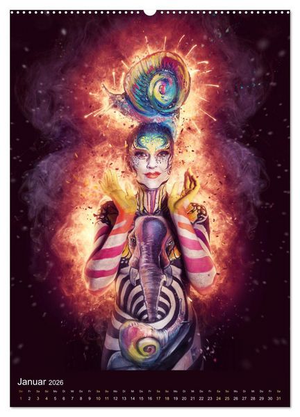 Produktbild: Bodypainting Adventures (Wandkalender 2026 DIN A2 hoch), CALVENDO Monatskalender
