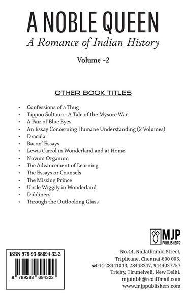 Produktbild: A NOBLE QUEEN A Romance of Indian History VOLUME - II