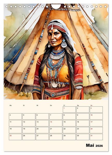 Produktbild: Indianische Kultur (Wandkalender 2026 DIN A4 hoch), CALVENDO Monatskalender