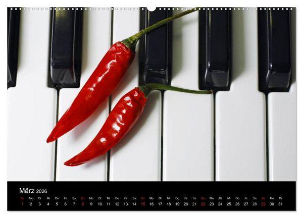 Produktbild: Hot Chili K&uuml;chen Kalender (hochwertiger Premium Wandkalender 2026 DIN A2 quer), Kunstdruck in Hochglanz