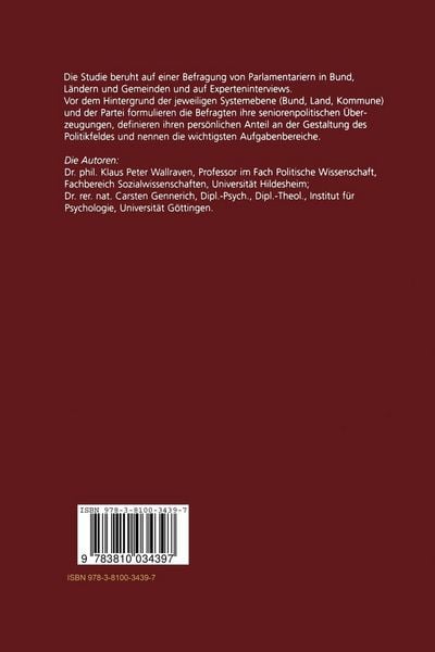 Produktbild: Seniorenpolitik aus der Akteursperspektive