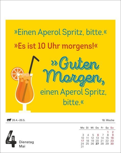 Produktbild: Lange Rede kurzer Gin Tagesabrei&szlig;kalender 2027 - Der Spr&uuml;che-Kalender