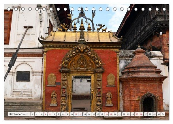 Produktbild: Das Kathmandutal (Tischkalender 2027 DIN A5 quer), CALVENDO Monatskalender
