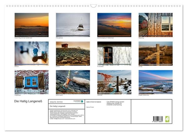 Produktbild: Die Hallig Langene&szlig; (Wandkalender 2026 DIN A2 quer), CALVENDO Monatskalender