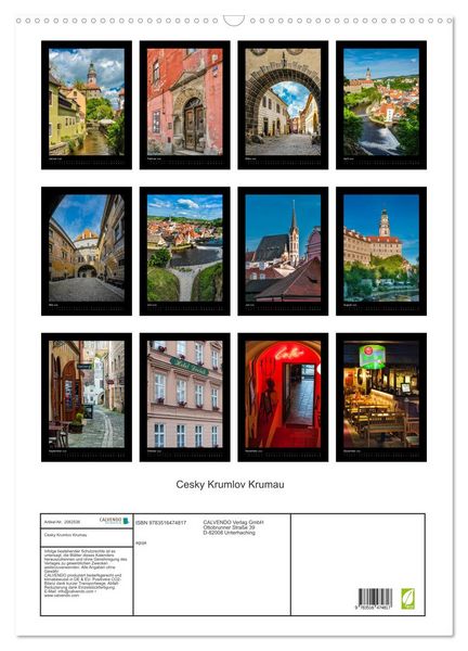 Produktbild: Cesky Krumlov Krumau (Wandkalender 2026 DIN A2 hoch), CALVENDO Monatskalender