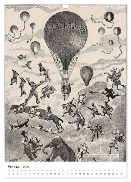 Produktbild: Ballonfahren Kalender (Wandkalender 2026 DIN A3 hoch), CALVENDO Monatskalender