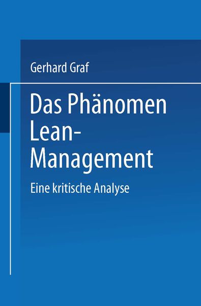 Produktbild: Das Ph&auml;nomen Lean Management