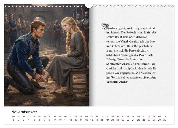 Produktbild: Grimms Hausm&auml;rchen Aschenputtel (Wandkalender 2027 DIN A3 quer), CALVENDO Monatskalender