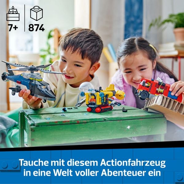 Produktbild: LEGO City Kombinationsset mit Hubschrauber, L&ouml;schauto und U-Boot 60462