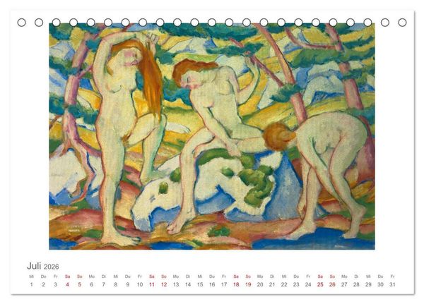 Produktbild: Franz Marc 2026 (Tischkalender 2026 DIN A5 quer), CALVENDO Monatskalender
