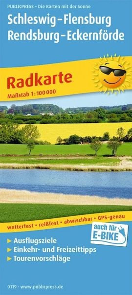Produktbild: Publicpress Radkarte Schleswig, Flensburg, Rendsburg, Eckernf&ouml;rde 1:100.000