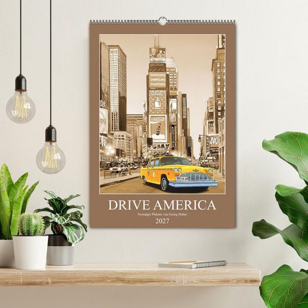 Produktbild: Drive America Plakate (Wandkalender 2027 DIN A2 hoch), CALVENDO Monatskalender