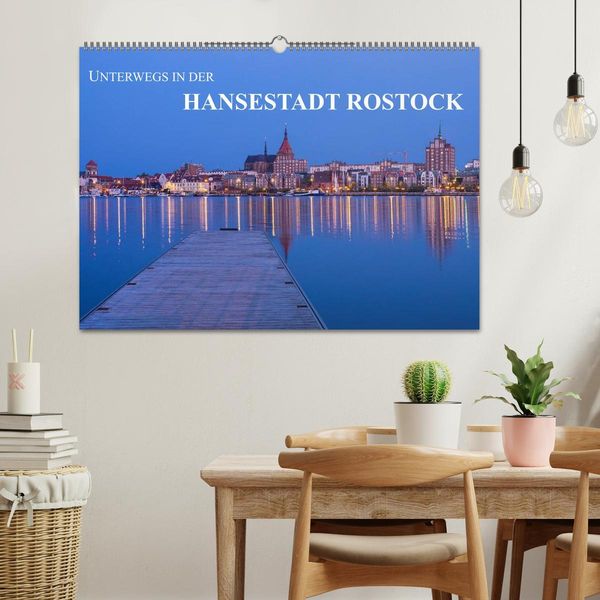 Produktbild: Unterwegs in der Hansestadt Rostock (Wandkalender 2026 DIN A2 quer), CALVENDO Monatskalender
