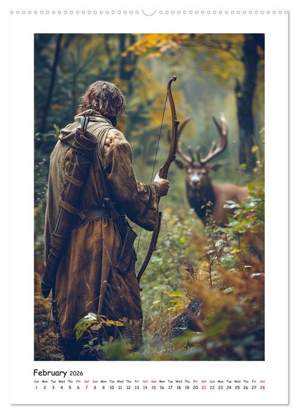Produktbild: The Timeless Art of Archery (Wall Calendar 2026 DIN A2 portrait), CALVENDO 12 Month Wall Calendar