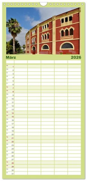 Produktbild: Familienplaner 2026 - Extremadura Spanien mit 5 Spalten (Wandkalender, 21 x 45 cm) CALVENDO