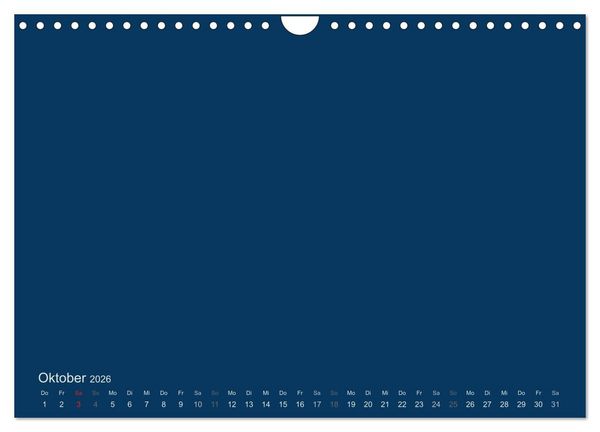 Produktbild: Bastelkalender - Dunkelblau (Wandkalender 2026 DIN A4 quer), CALVENDO Monatskalender