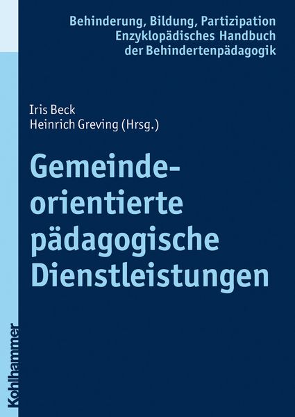 Produktbild: Gemeindeorientierte p&auml;dagogische Dienstleistungen