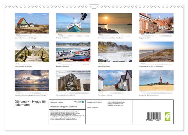 Produktbild: D&auml;nemark - Hygge f&uuml;r jedermann (Wandkalender 2026 DIN A3 quer), CALVENDO Monatskalender