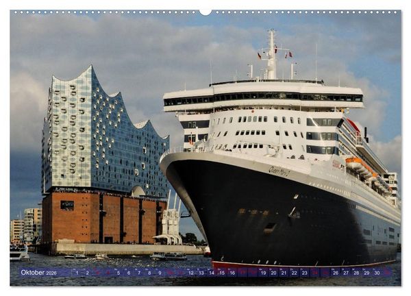 Produktbild: Kreuzfahrtschiffe zu Gast in Hamburg (Wandkalender 2026 DIN A2 quer), CALVENDO Monatskalender