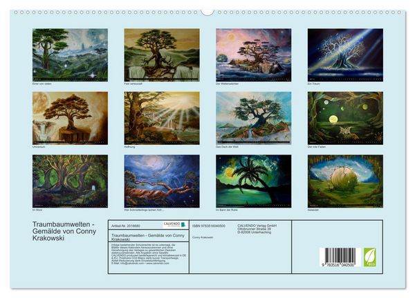 Produktbild: Traumbaumwelten - Gem&auml;lde von Conny Krakowski (hochwertiger Premium Wandkalender 2026 DIN A2 quer), Kunstdruck in Hochglanz