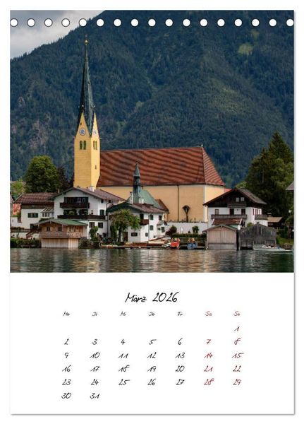 Produktbild: Tegernsee - Im Herz der Natur (Tischkalender 2026 DIN A5 hoch), CALVENDO Monatskalender