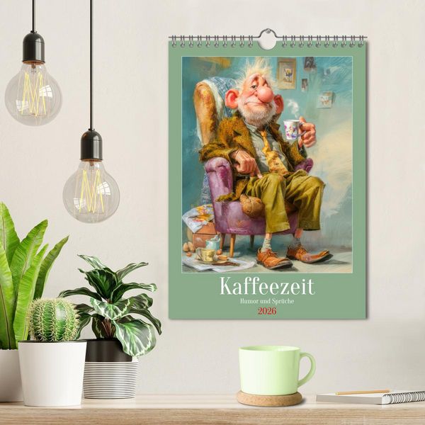 Produktbild: Kaffeezeit - Humor und Spr&uuml;che (Wandkalender 2026 DIN A4 hoch), CALVENDO Monatskalender