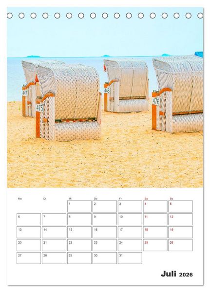 Produktbild: Insel F&ouml;hr - Urlaubsplaner (Tischkalender 2026 DIN A5 hoch), CALVENDO Monatskalender
