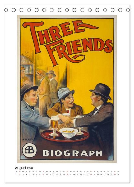 Produktbild: NOSTALGIE Poster aus Film, Theater und Werbung (Tischkalender 2026 DIN A5 hoch), CALVENDO Monatskalender