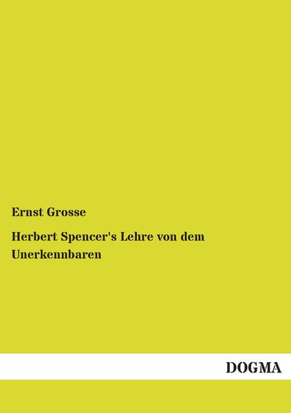 Produktbild: Herbert Spencer's Lehre von dem Unerkennbaren