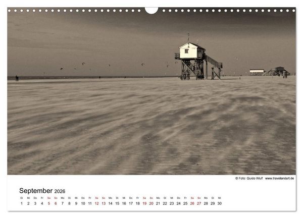 Produktbild: Sankt Peter-Ording. Ein Traum an der Nordsee (Wandkalender 2026 DIN A3 quer), CALVENDO Monatskalender