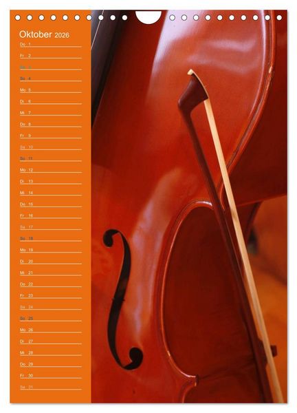 Produktbild: Geliebtes Cello (Wandkalender 2026 DIN A4 hoch), CALVENDO Monatskalender
