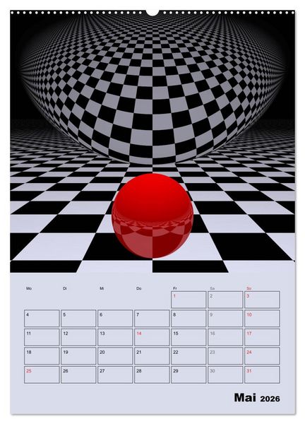 Produktbild: OpArt und mehr (hochwertiger Premium Wandkalender 2026 DIN A2 hoch), Kunstdruck in Hochglanz