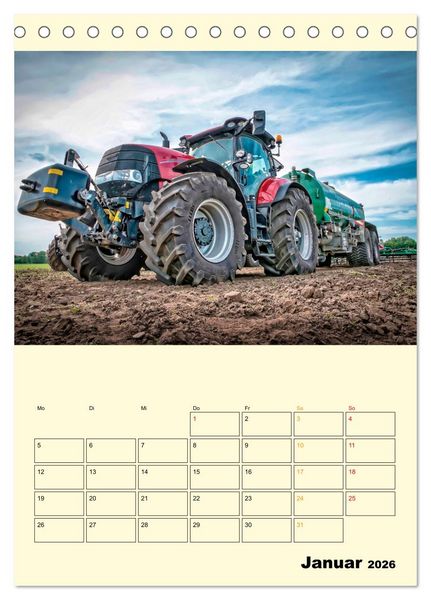 Produktbild: Traktor Giganten (Tischkalender 2026 DIN A5 hoch), CALVENDO Monatskalender