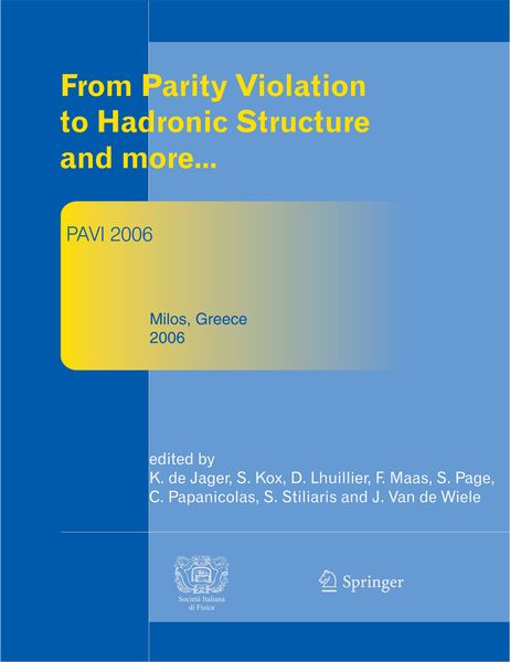 Produktbild: From Parity Violation to Hadronic Structure and more