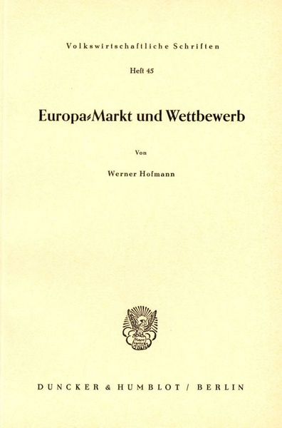 Produktbild: Europa-Markt und Wettbewerb.