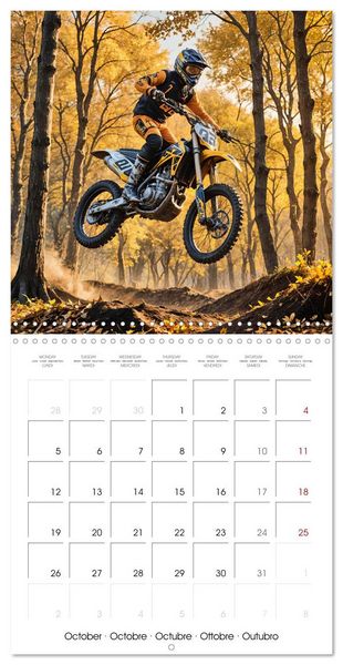 Produktbild: Ride the motocross thrill (Wall Calendar 2026 12 &times; 12 Inch) CALVENDO 12 Month Wall Calendar