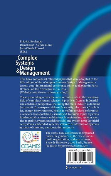 Produktbild: Complex Systems Design & Management