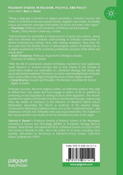 Produktbild: Orthodox Churches and Politics in Southeastern Europe