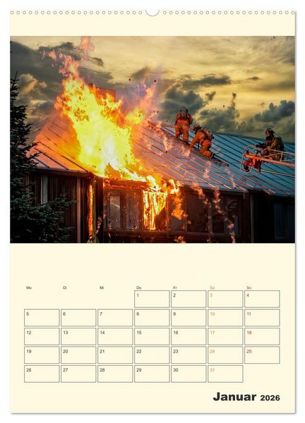 Produktbild: Feuerwehr - der Kalender (Wandkalender 2026 DIN A2 hoch), CALVENDO Monatskalender