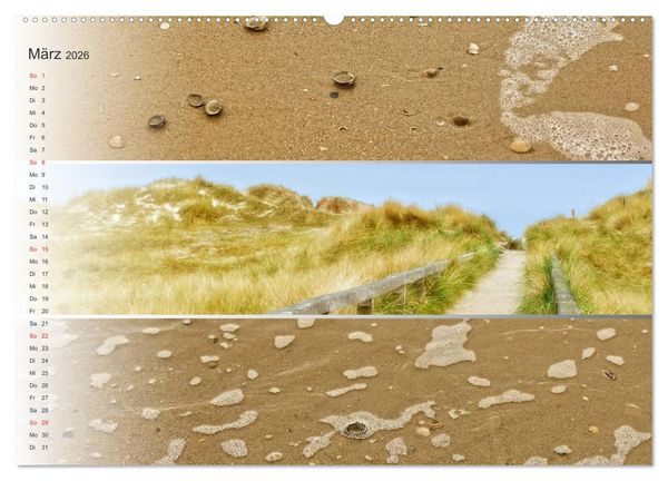 Produktbild: K&uuml;stenstreifen an der Nordsee (hochwertiger Premium Wandkalender 2026 DIN A2 quer), Kunstdruck in Hochglanz