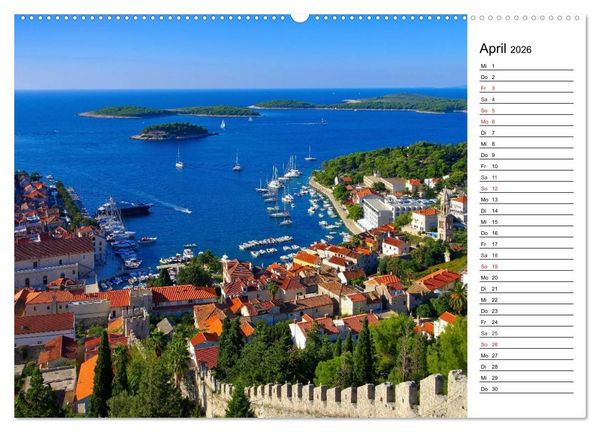 Produktbild: Kroatien - Traumhafte Landschaften und faszinierende St&auml;dte (Wandkalender 2026 DIN A2 quer), CALVENDO Monatskalender