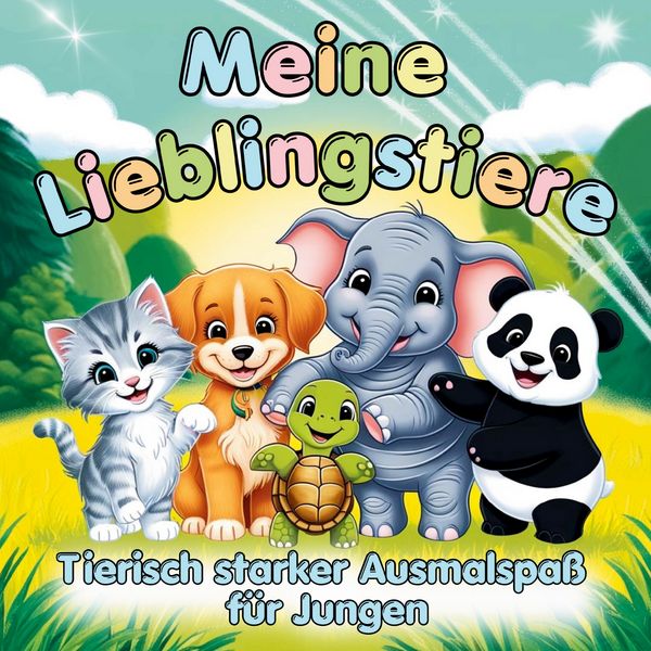 Produktbild: Tierischer starker Ausmalspa&szlig; f&uuml;r Jungen ab 3 Jahren - Meine Lieblingstiere