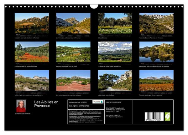 Produktbild: Les Alpilles en Provence (Calendrier mural 2026 DIN A3 vertical), CALVENDO calendrier mensuel