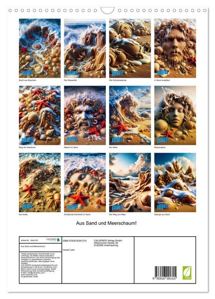Produktbild: Aus Sand und Meerschaum! (Wandkalender 2026 DIN A3 hoch), CALVENDO Monatskalender