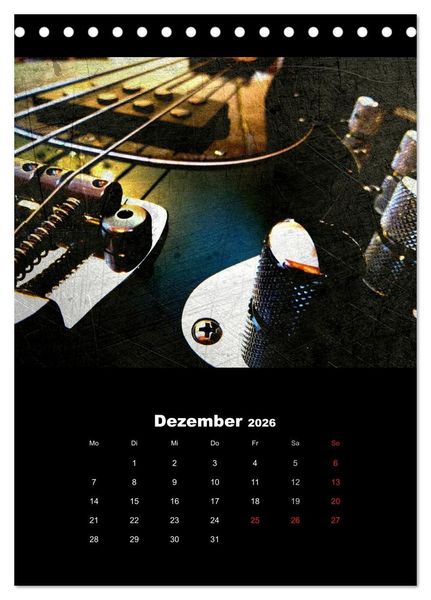 Produktbild: Vintage Gitarren (Tischkalender 2026 DIN A5 hoch), CALVENDO Monatskalender