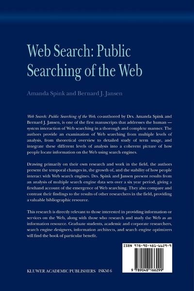 Produktbild: Web Search: Public Searching of the Web