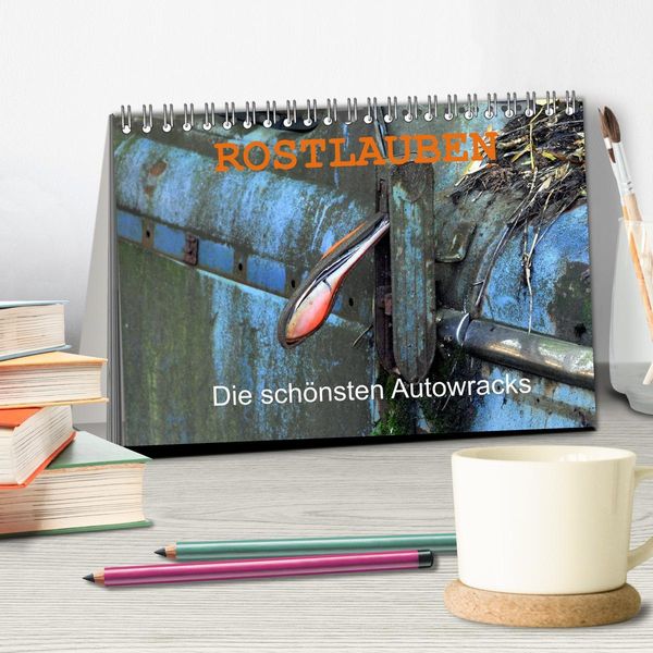 Produktbild: ROSTLAUBEN Die sch&ouml;nsten Autowracks (Tischkalender 2026 DIN A5 quer), CALVENDO Monatskalender
