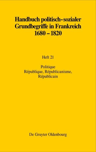 Produktbild: Politique. R&eacute;publique, R&eacute;publicanisme, R&eacute;publicain