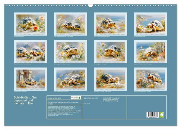 Produktbild: Schildkr&ouml;ten. Gut gepanzert und niemals in Eile (Wandkalender 2027 DIN A2 quer), CALVENDO Monatskalender