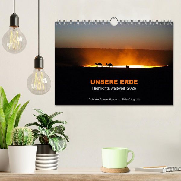 Produktbild: Unsere Erde Highlights weltweit 2026 (Wandkalender 2026 DIN A4 quer), CALVENDO Monatskalender